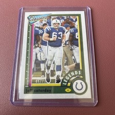2022 Panini Classics Legends Jeff Saturday /75 Indianapolis Colts NFL