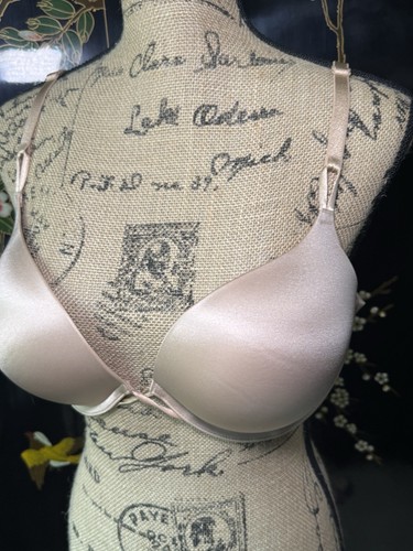 VICTORIAS SECRET-Bombshell plunge bra-Multiway-Nude-38c-Adds 2 Cup Sizes-Beige