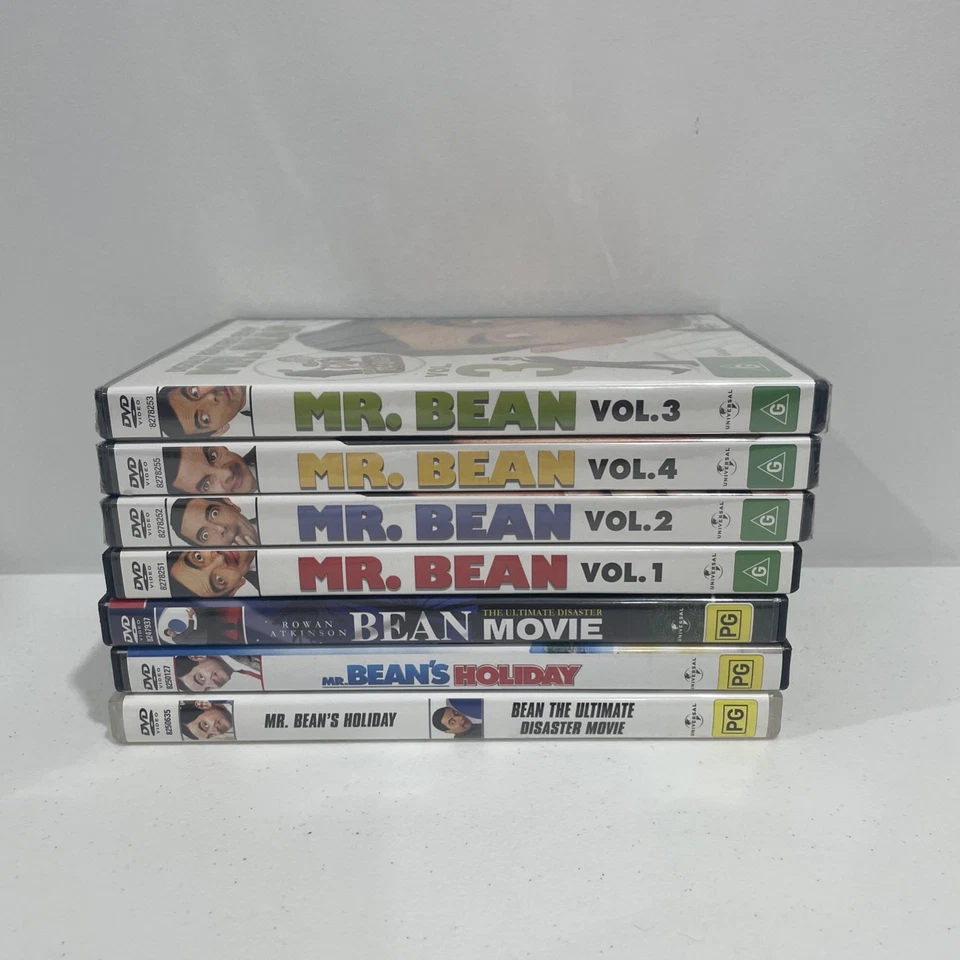 Paquete de DVD Mr Bean 7x Movie Collection mr bean vol 2-4 nuevo sellado. Región 4  Foto 3 de 4