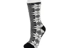 NWT Womens Cuddle Duds Plush Double Layer Lounge Gripper Slipper Socks  SZ 4-10