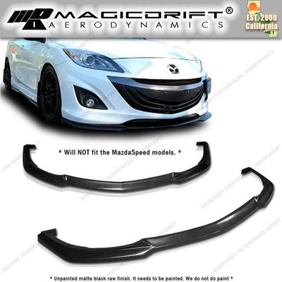 For 2010-2013 Mazda 3 5 Doors Hatchback MZ Style Front Bumper Lip Spoiler JDM PU