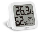Digital Thermometer/Hygrometer, Large Screen, Compact, White