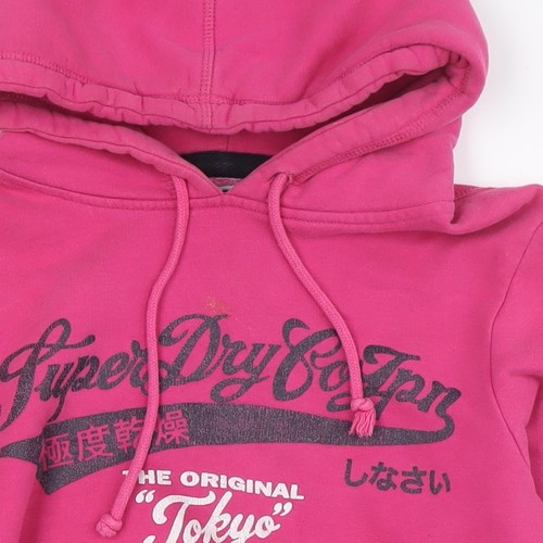 Superdry Women's Pink Pullover Hoodie Size S - Picture 6 of 12