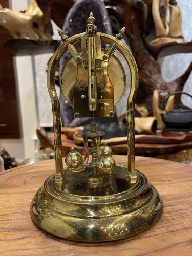 German Schatz 400Day Anniversary Clock WORKING Glass Dome With Key include - Bild 4 von 6