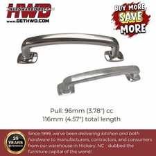 Cabinet Pulls 96mm Brushed Nickel Transitional Modern Kitchen Bath Drawer Pulls