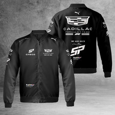 Cadillac Motorsport Racing All-over Print UNISEX Black Windproof Bomber Jacket