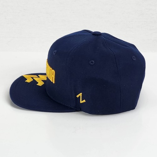 West Virginia Mountaineers Zephyr Snapback Hat Navy Gold Embroidered New - Picture 4 of 10