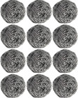 12Pcs Steel Wool Scrubber Pads for Cleaning Dishes, Pans, Pots, Ovens, Grills, S