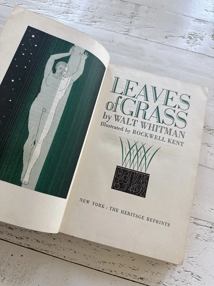 Leaves of Grass Walt Whitman Heritage Press Rockwell Kent Illustrated HC w/DJ - Image 3 of 4