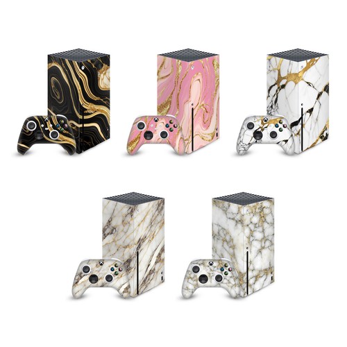 PAQUETE HEAD CASE VINILO MÁRMOL PARA CONSOLA Y MANDO XBOX SERIE X - Imagen 1 de 15