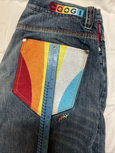 Coogi Jeans Mens 38x34 Embroidered Blue Jeans Australia Designer Rainbow VTG - Picture 19 of 19
