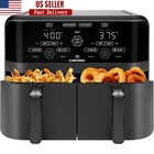 Dual Basket Air Fryer W/ Sync Finish Hi-Fry Technology 6QT Nonstick Cleanup New