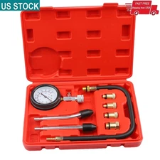 Small Engine Cylinder Compression Gauge Tester Kit Gas Diagnostic Tester Set