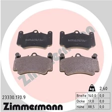 Front axle Zimmermann 23330.170.9 brake pad set, disc brake for Porsche
