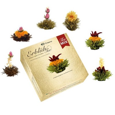 Creano Teeblumen Mix - 6 Erblühtee weißer, grüner & schwarzer Tee
