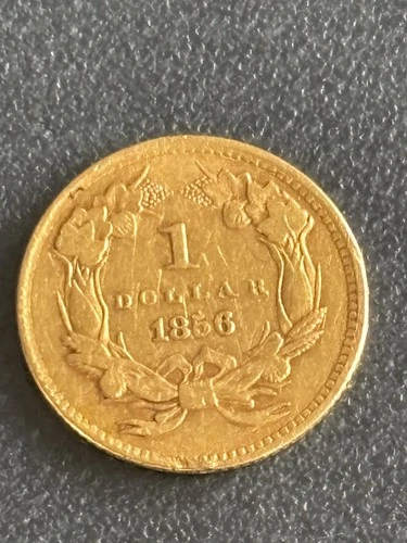 1857 Gold $1 Dollar Type III Indian Head Princess  Ungraded.