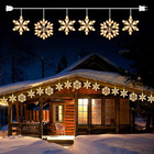 Snowflake Christmas String Lights with 6 Drops - 9Ft 100 Mini Bulb Icicle Lights