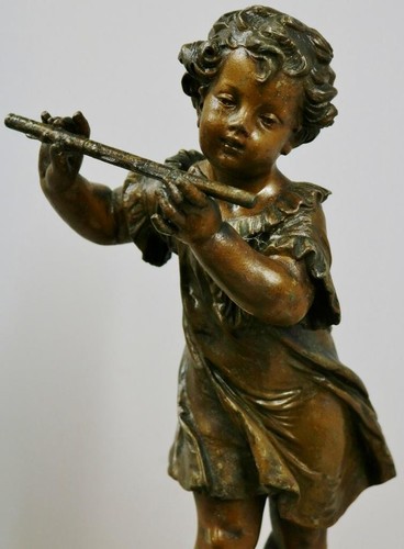 Superb Large Antique 19thC French 8 Day Marble & Cherub Figural Mantle Clock - Picture 6 of 22
