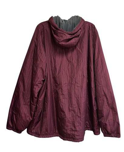Holloway Men's Hooded Windbreaker Jacket Size 3XL Fleece Lined Marron NEW - Picture 5 of 7