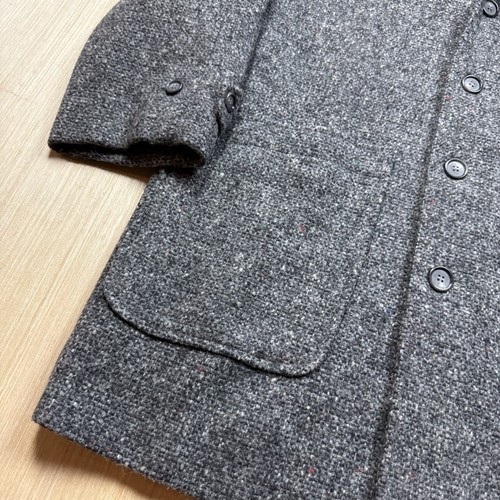 Vintage Tweed Wool Fleck Overcoat Bachrach Atomic XL Top Coat Long Men’s Jacket - Picture 6 of 12