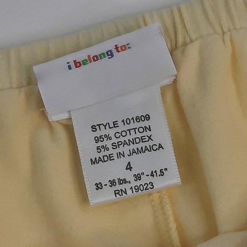 Stride Rite Skirt Girls 2T 4 Yellow Skort Ruffle Elastic Waist Pastel Spring New - Picture 18 of 18