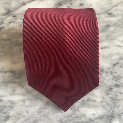 JOS A. Bank Executive Collection Men's 100% Silk Solid Burgundy Tie~3.50" J152