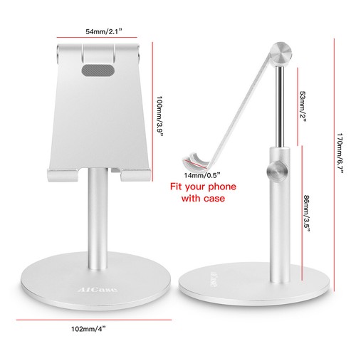 Tablet Stand Aluminum Adjustable Tablet Holder Foldable Desktop Stand iPad Mini - Picture 8 of 21