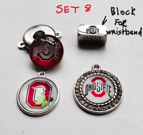 Sale lot 4pcs charms of Ohio State NCAA Sport teams, CZ stones, enamel coating - Bild 8 von 26