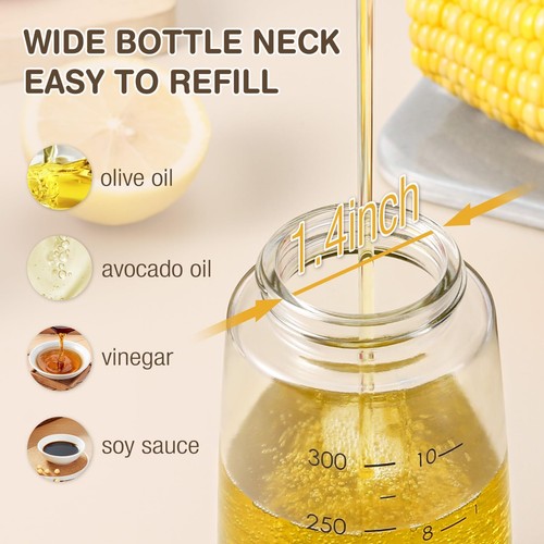 Oil Dispenser Olive Oil Dispenser Bottle Set 10 oz for Kitchen Cooking - Auto... - Picture 5 of 8