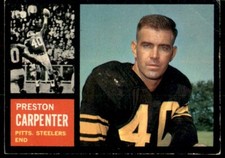 1962 Topps Football Preston Carpenter Pittsburgh Steelers #131