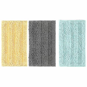 Super Absorbent Non Slip Bath Rug Soft Chenille Bathroom Carpet