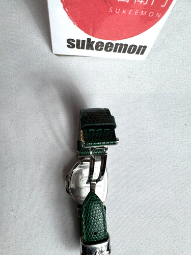 Jean d'Eve Sectana Damenuhr Silber 22,5 mm Grün Gürtel Pullover Quarz Funktioniert - Bild 7 von 14