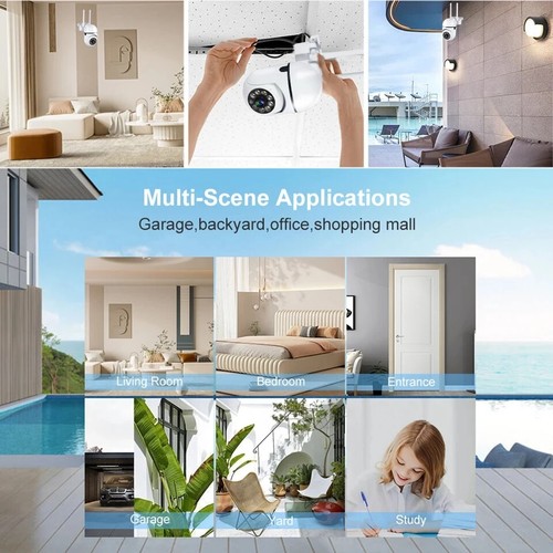 8MP Outdoor WiFi Security Camera PTZ 4X Zoom Night Vision Two-Way Audio - Picture 3 of 12