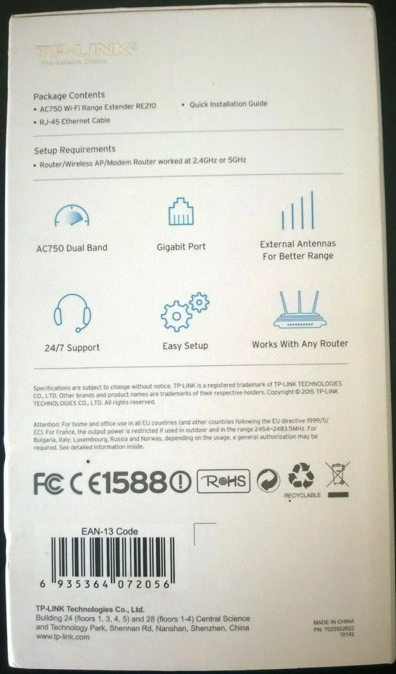 TP-LINK RE210 Wi-Fi Range Extender Dual Band AC750 - Image 4 of 4
