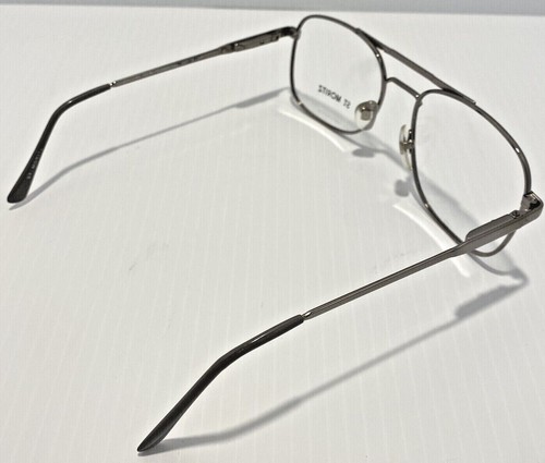 Aviator Style Glasses Full Wire Frame Pilot Gunmetal GRAY CARLO VTG Retro 80s - Picture 7 of 12