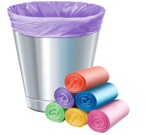 2,6 Gallonen farbige Müllsäcke Badezimmer Mülleimer Einlagen (420 Stück, 6 Farben) - Bild 1 von 7