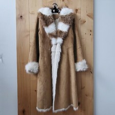 Authentic Vintage BALMAIN Paris Faux Suede Fur Beige Coat 38 FR Women 4000 