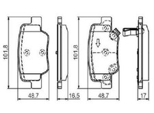Originale BOSCH Kit Pastiglie Freno Freni a Disco 0 986 494 404 per Toyota