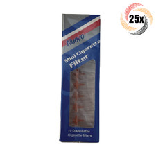 25x Packs Nuevo Mini Disposable Cigarette Filters  10 Filters Per Pack  .53oz