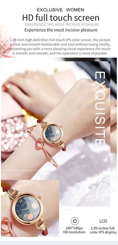 2024 Women Ladies Smart Watch Bluetooth Smartwatch Fitness Bracelet for Girls - Photo 4 sur 18