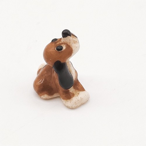 Vintage Hagen Renaker extra miniature ceramic hound dog half inch tall - Bild 4 von 6