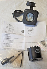 15A 125V 5-15P Straight Blade Inlet Black 14AWG/3C 12" Cord W Install Kit