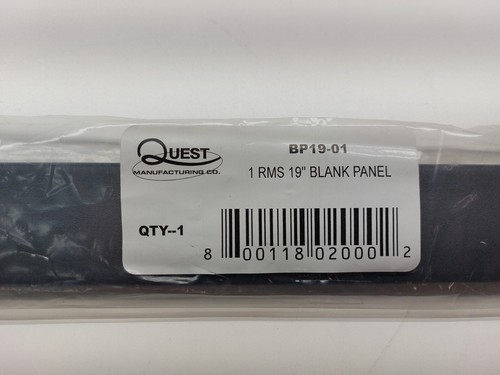 Lot de 3 - Panneau vierge Quest BP19-01 1 RMS 19" - Photo 3/4