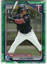 2024 Bowman Carlos Silva #BCP-120 Chrome Prospects Lunar Glow Refractors