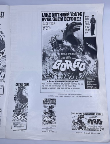 Gorgo ORIGINAL Press Book Campaign Catalogue Bill Travers 1961 MGM US Release - Picture 8 of 18