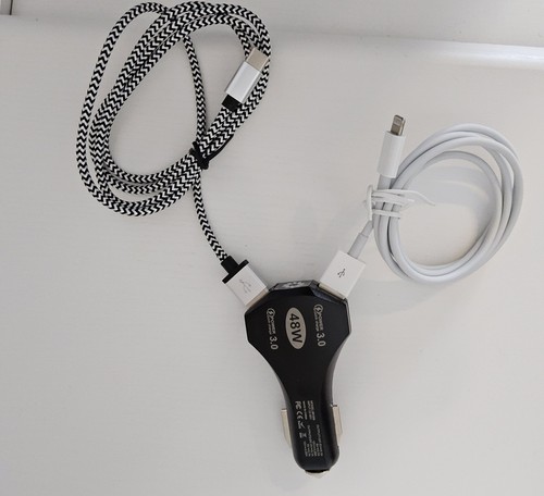 2 Kabel+Zigarettenanzünder 48W Auto Ladegeräte ,KFZ USB A PKW Ladegerät 12V - Bild 19 von 20
