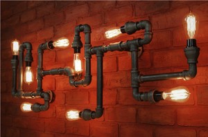 large industrial light fixture steampunk pipe chandelier lighting