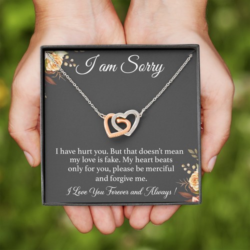 I'm Sorry Necklace Gift for Her, Apology Card for Girlfriend, Forgiveness Gift - Picture 12 of 12