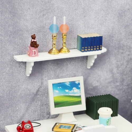 1:12 Scale Dollhouse Miniature Wall Shelving Storage Rack Furniture Accessories - Picture 6 of 8