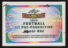 2023 Leaf Eclectic Pre Production Proof 1/1 Football Box -1 Auto- Factory Sealed